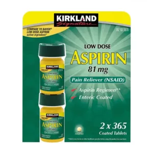 Aspirin 81mg Kirkland Low Dose 2 chai x 365 viên