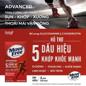 Viên uống bổ khớp Move Free Schiff 200 viên hỗ trợ giảm đau nhức xương khớp ở người lớn tuổi, cung cấp đầy đủ dưỡng chất giúp kích thích và phục hồi khớp