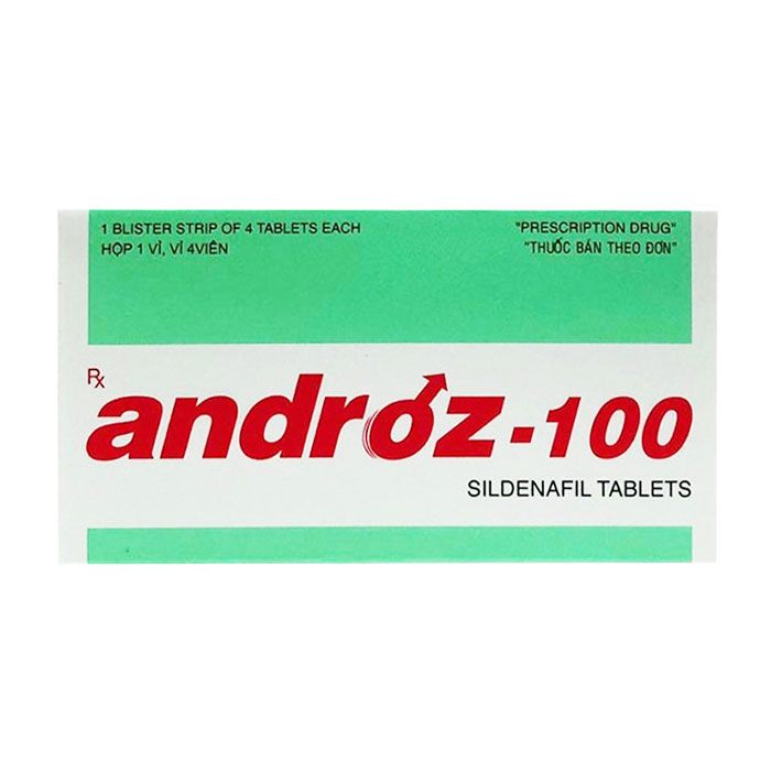 Androz 100mg Sildenafil điều trị chứng liệt dương