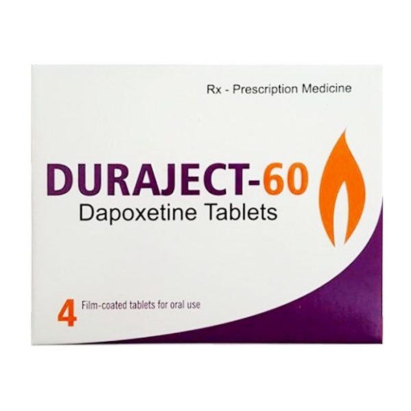 Thuốc điều trị xuất tinh sớm Duraject 60mg Akums hộp 4 viên - Long Kiệt pharma