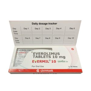 Evermil 10 Everolimus 10mg Glenmark 10 viên – Điều trị ung thư