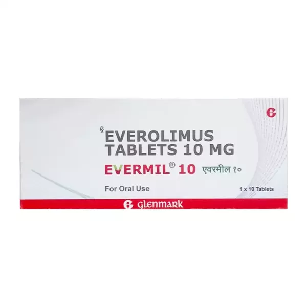 Evermil 10 Everolimus 10mg Glenmark 10 viên – Điều trị ung thư