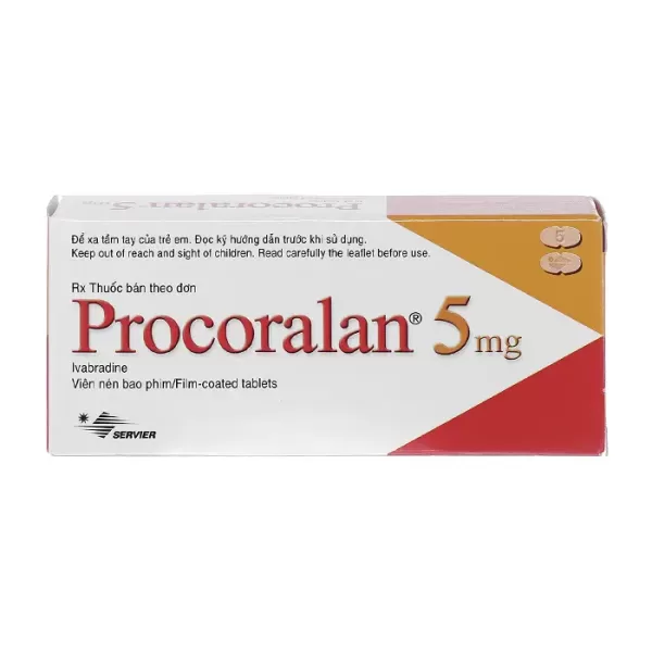 Thuốc đau thắt ngực, suy tim Procoralan 5mg SERVIER