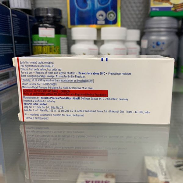 Glivec 100mg Imatinib Novartis 60 viên