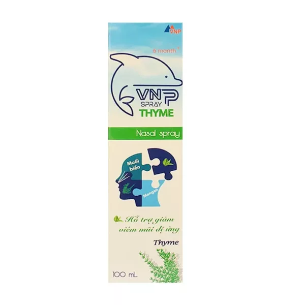 VNP Spray Thyme sử dụng nước muối biển ưu trương bổ sung thêm vi lượng Mangan, Calci và L-theanin giúp loại bỏ tác nhân dị ứng; điều hòa miễn dịch tự nhiên, ổn định tế bào mast ngăn ngừa các phản ứng dị ứng.